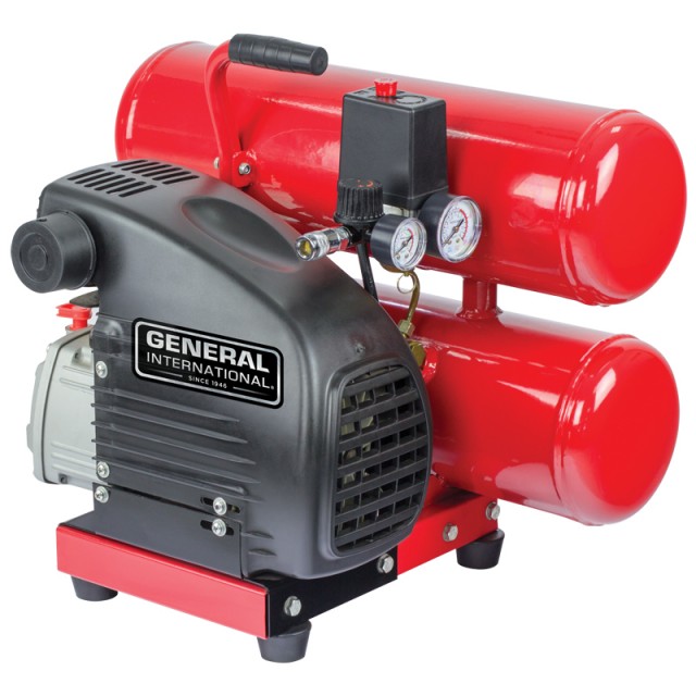  <span class="tool_title">Air Compressor</span><br /><span class="tool_subtitle">4 Gallon Twin-Stack Oil-Lubricated</span><br /><span class="tool_number">AC1105</span> 